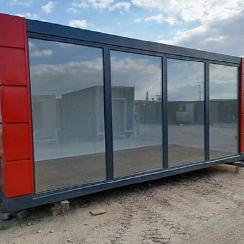 Módulo Oficina Prefabricada 3×6 con Muro Exhibidor